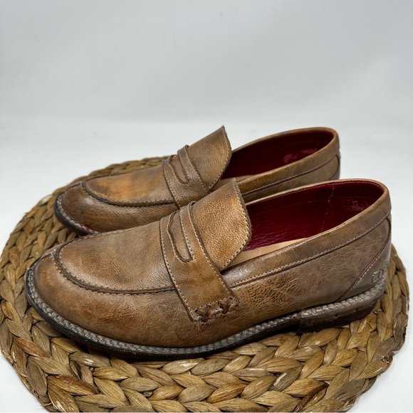 Bed-Stu Reina Cobbler Series Penny Loafers Shoes Rustic Brown Leather Size 8 - Picture 4 of 10